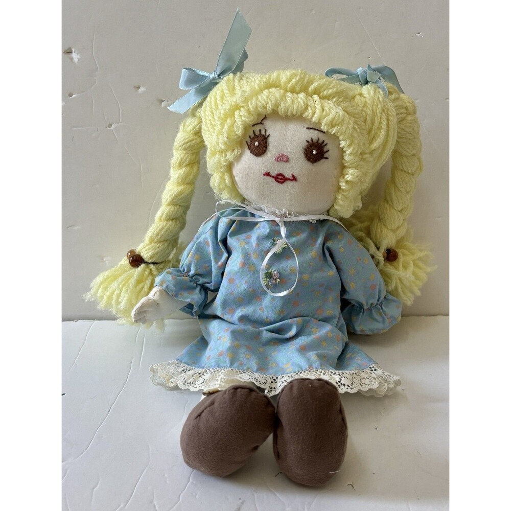 RAG DOLL 17" TALL STUFFED PLUS ALL HANDMADE CLOTH BABY DOLL